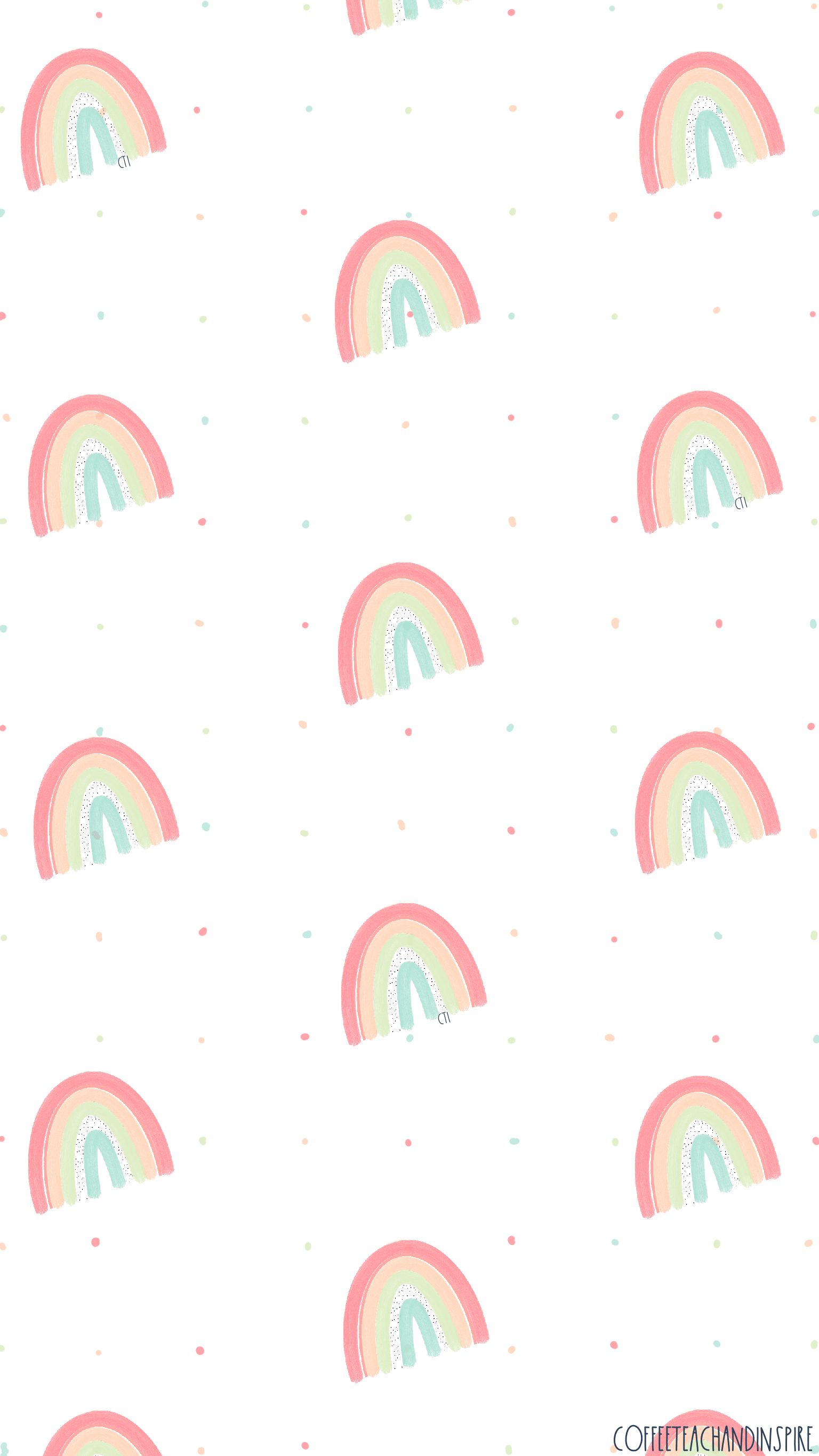 Download this free rainbow phone background for your iPhone or Android phone! - Pastel rainbow