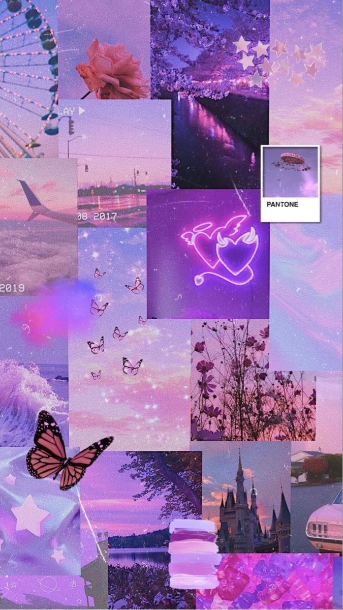 Light purple and pink aesthetic Wallpaper Download