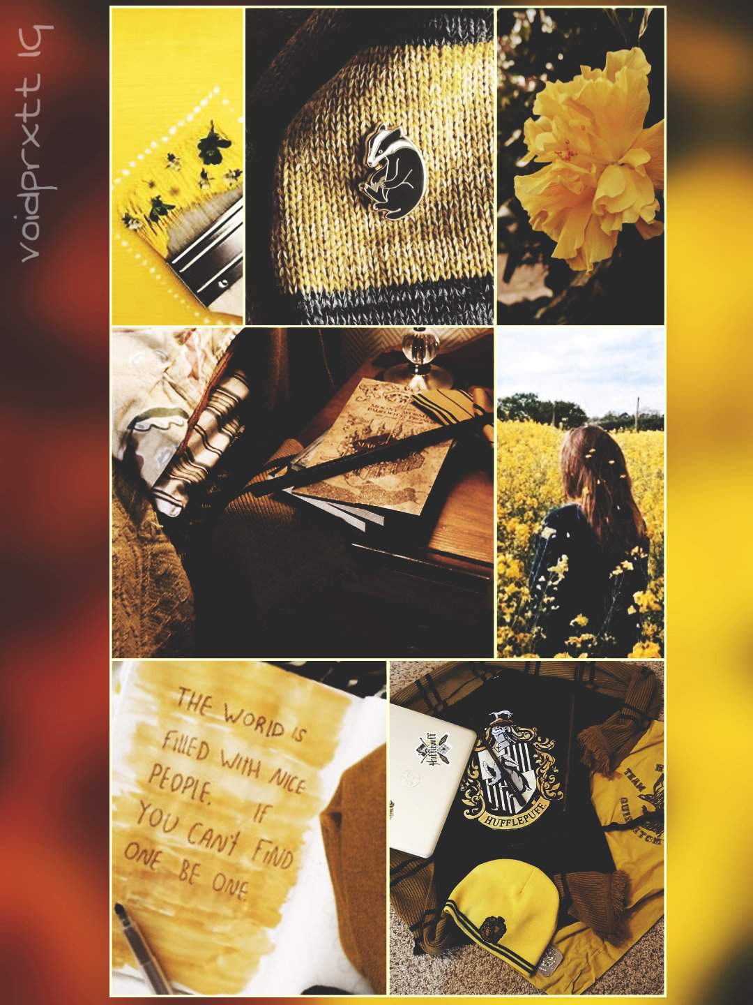 Aesthetic background for the Hufflepuff house from Harry Potter. - Hufflepuff