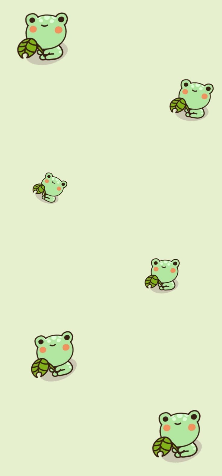 A wallpaper with cute frogs on it - Lime green