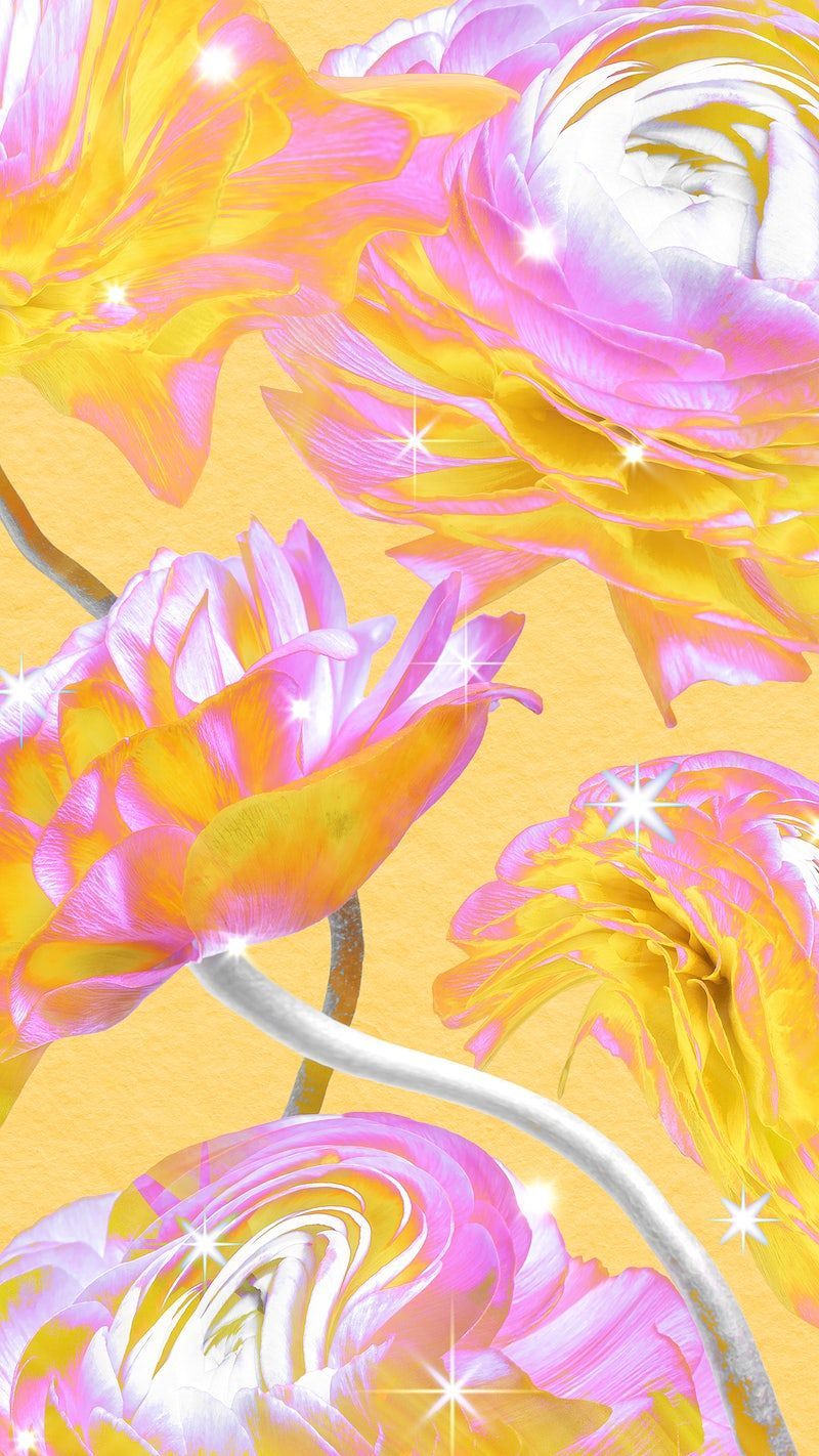 Colorful flower background wallpaper, trippy