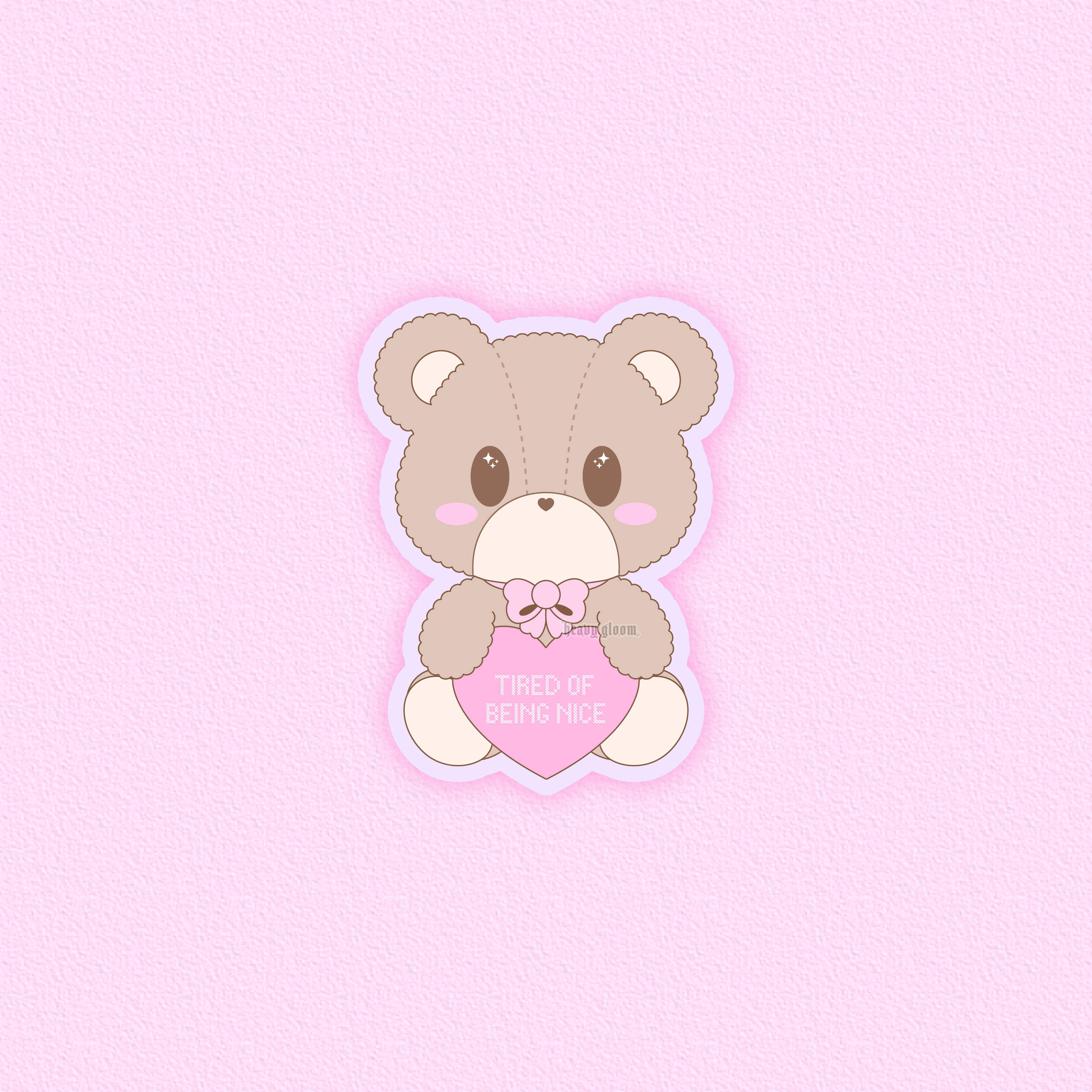 Tired Bear Sticker