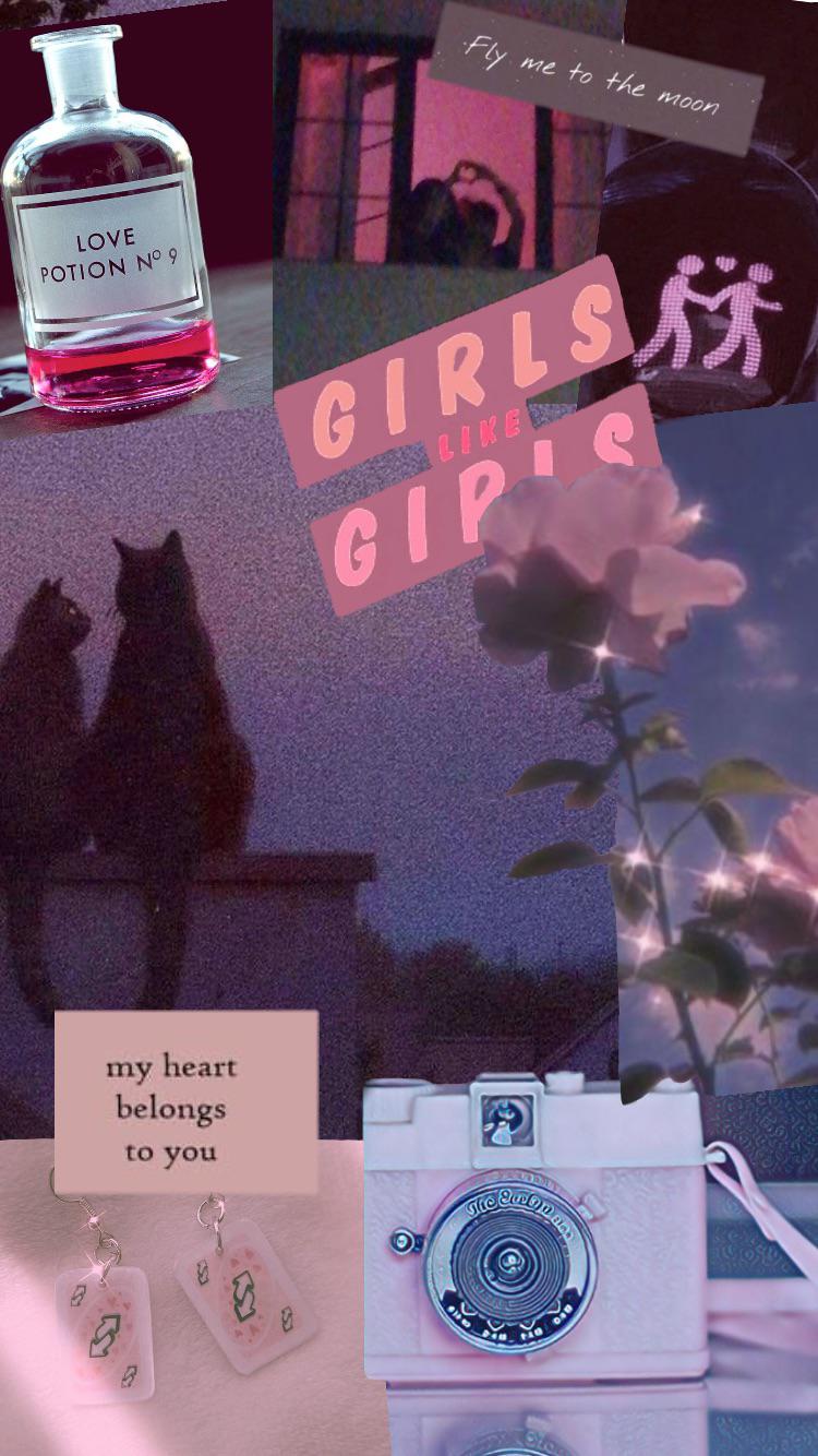 A lesbian wallpaper I made