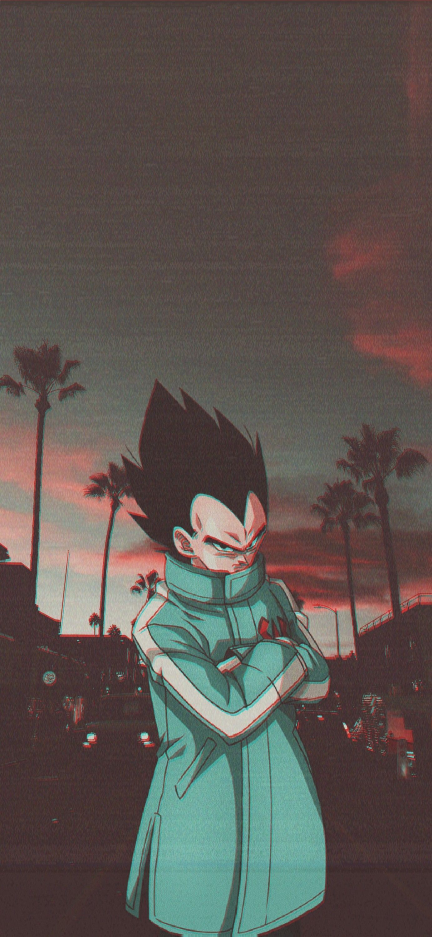 A picture of an animated character in the dark - Dragon Ball