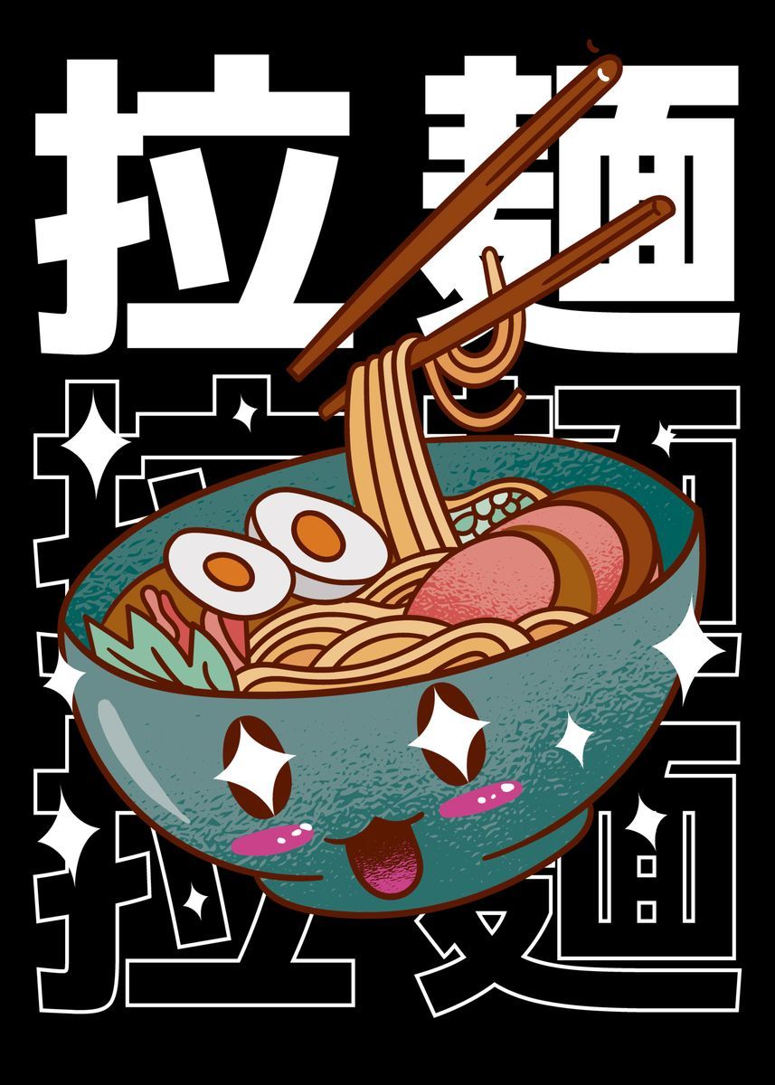 Kawaii Ramen noodles Food' Poster