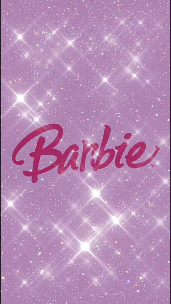 Pink Sparkling Barbie Animated Phone Wallpaper Aesthetic