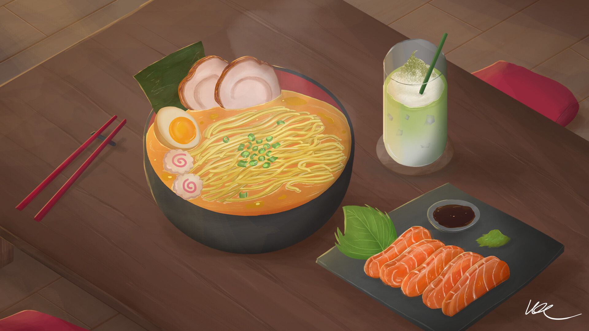 Japanese Cuisine- Digital Illustration