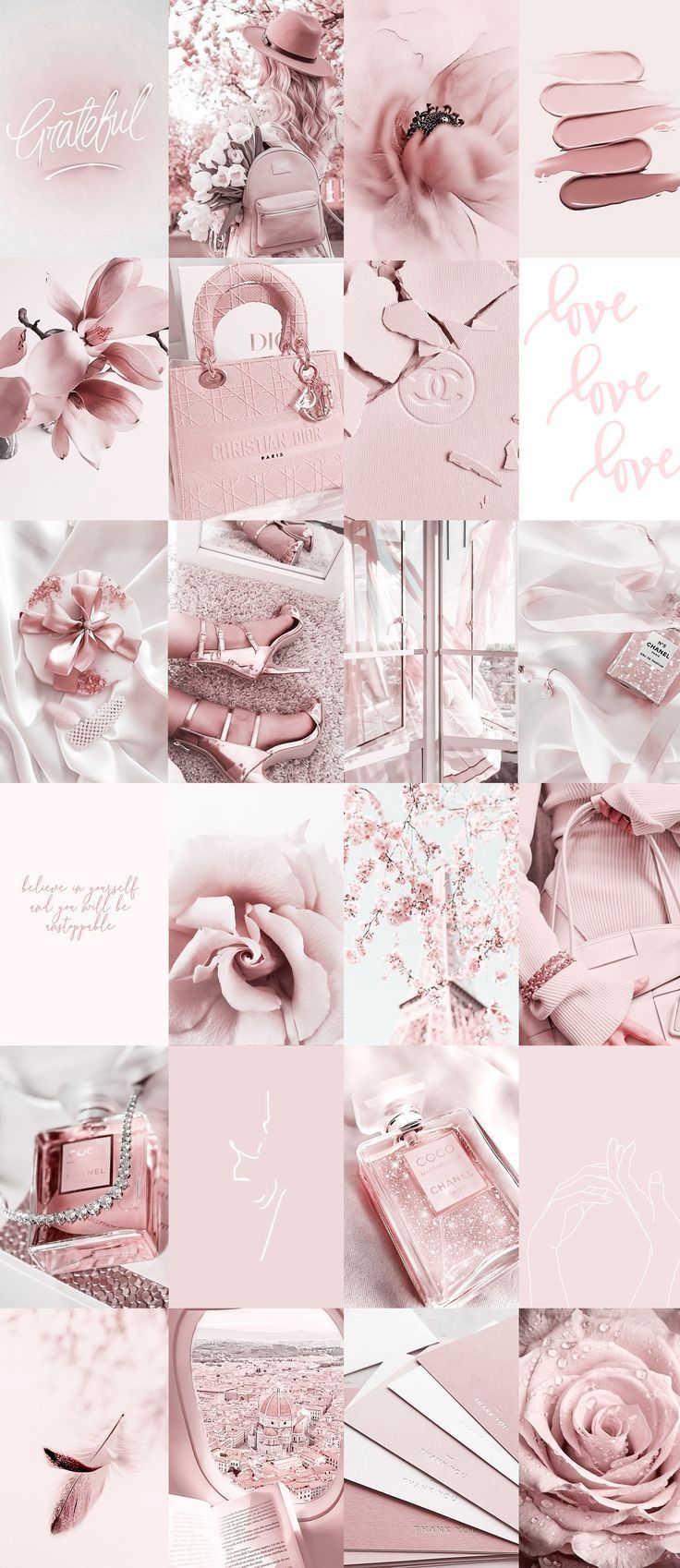 Blush Pink Wall Collage Kit Aesthetic 2 Dusty Pink Trendy UK. iPhone wallpaper girly, Pink wallpaper iphone, Pretty wallpaper iphone