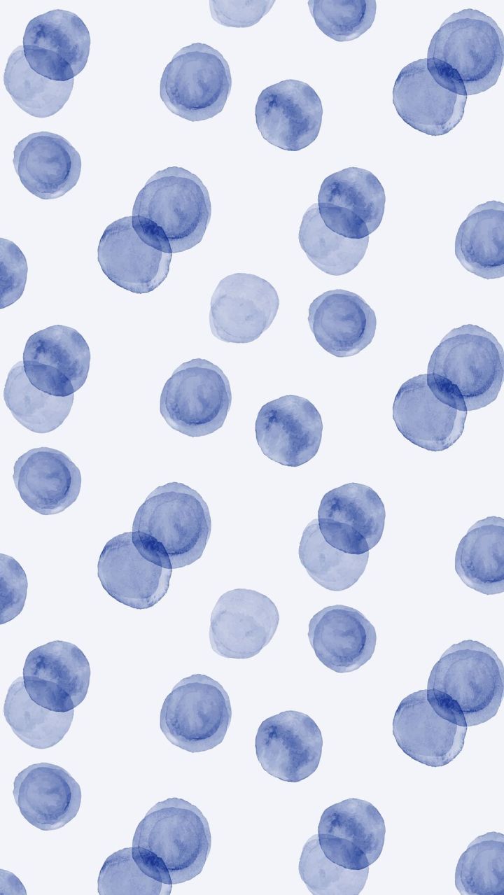Watercolor blue dots on a white background - Indigo