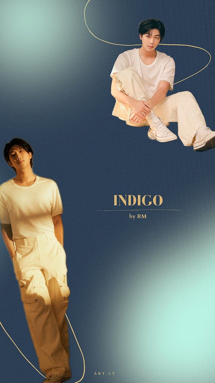 RM indigo wallpaper aesthetic. Indigo wallpaper, Indigo, Music artists