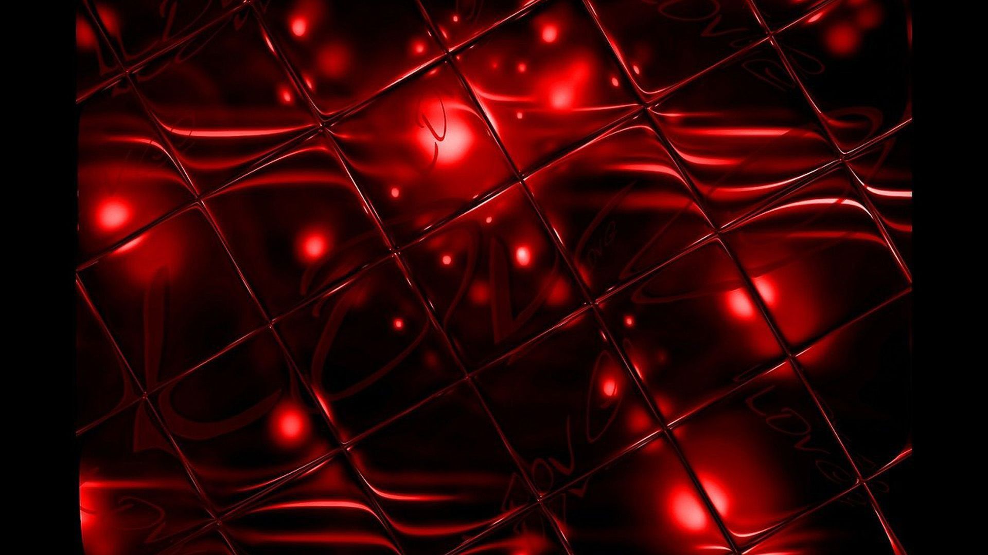 Love Word Red Black Cubes Glare Light HD Red And Black Aesthetic Wallpaper