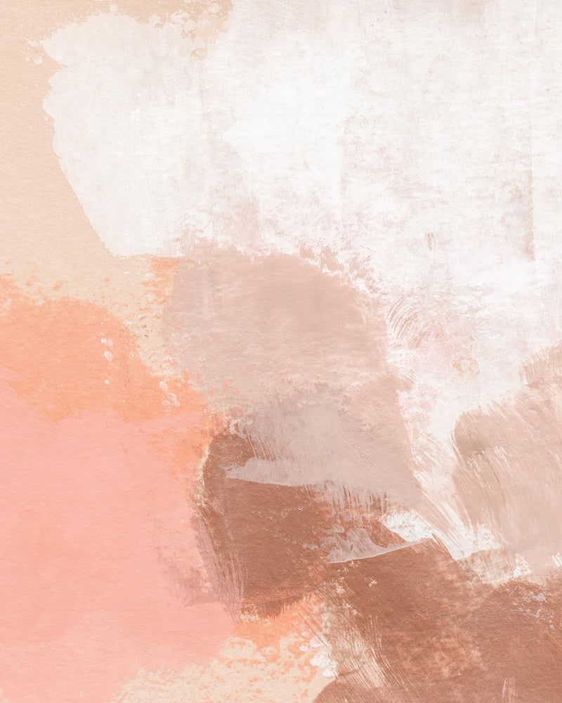 Blush on Beige Abstract Painting Mural Wallpaper Online