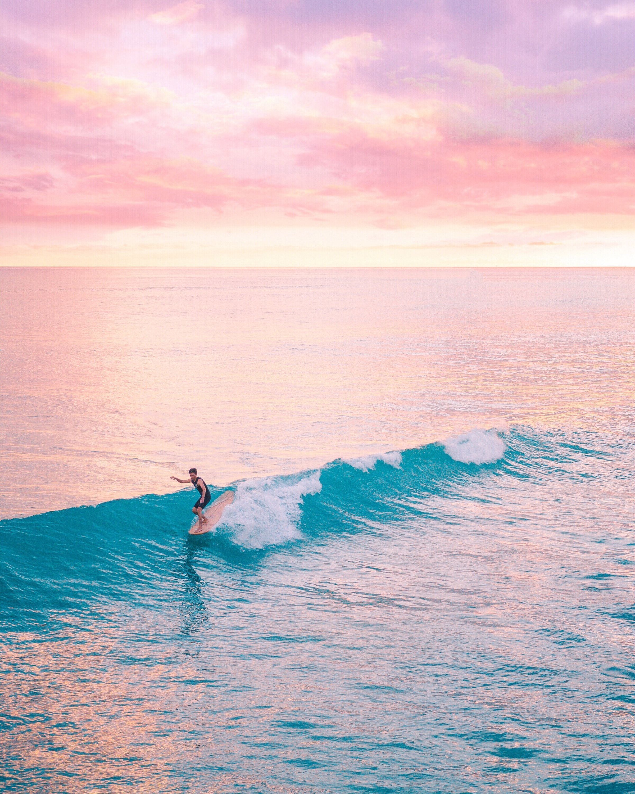 Man Surfing on Sea Waves · Free