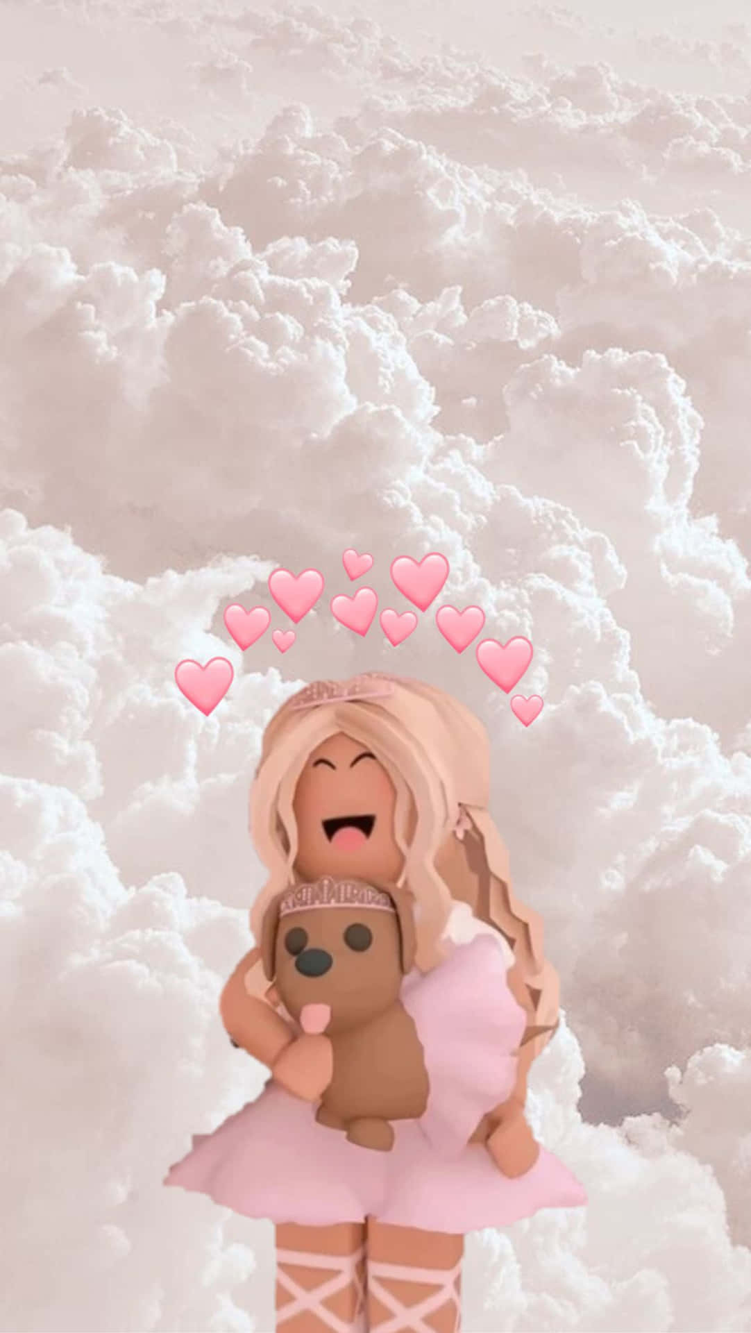 Aesthetic Roblox Girl Dog iPhone Wallpaper. - Roblox