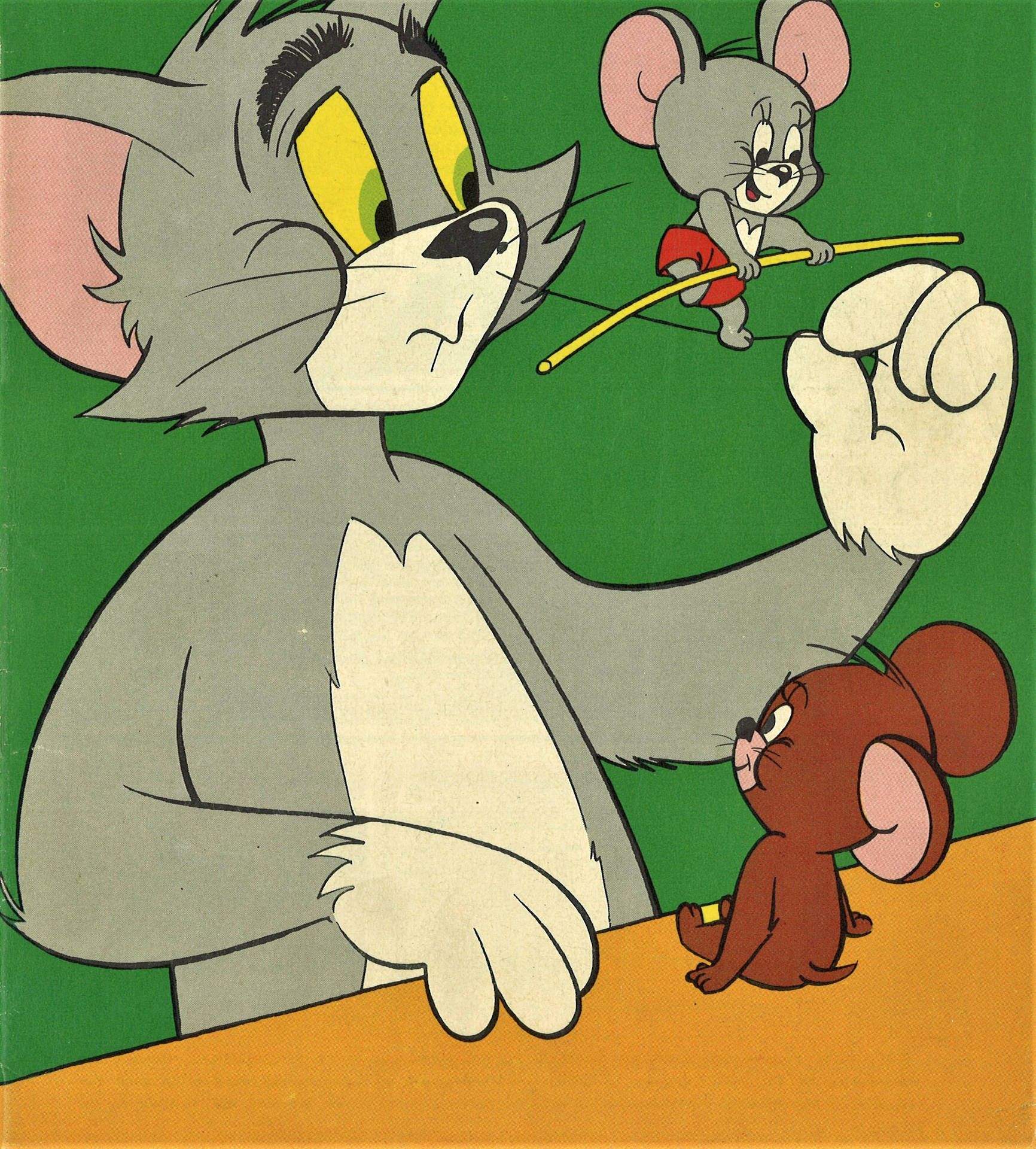 Download Tom And Jerry Aesthetic Scene With Nibbles Wallpaper