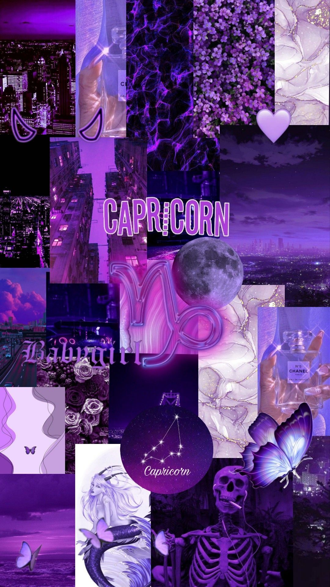 Purple Capricorn Wallpaper. Capricorn aesthetic, Profile wallpaper, Capricorn