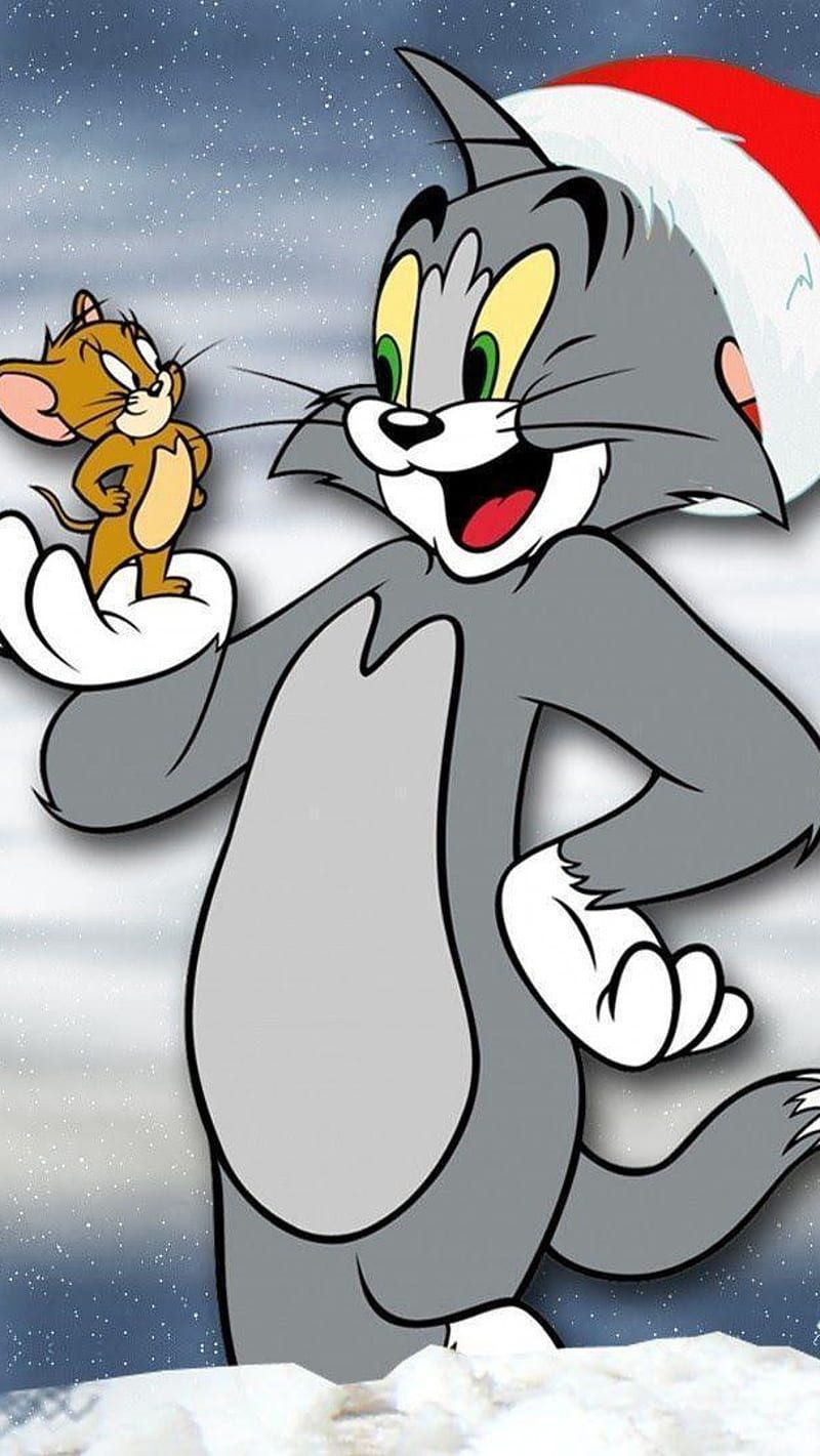 Tom and Jerry Christmas iPhone Wallpaper with high-resolution 1080x1920 pixel. You can use this wallpaper for your iPhone 5, 6, 7, 8, X, XS, XR backgrounds, Mobile Screensaver, or iPad Lock Screen - Tom and Jerry