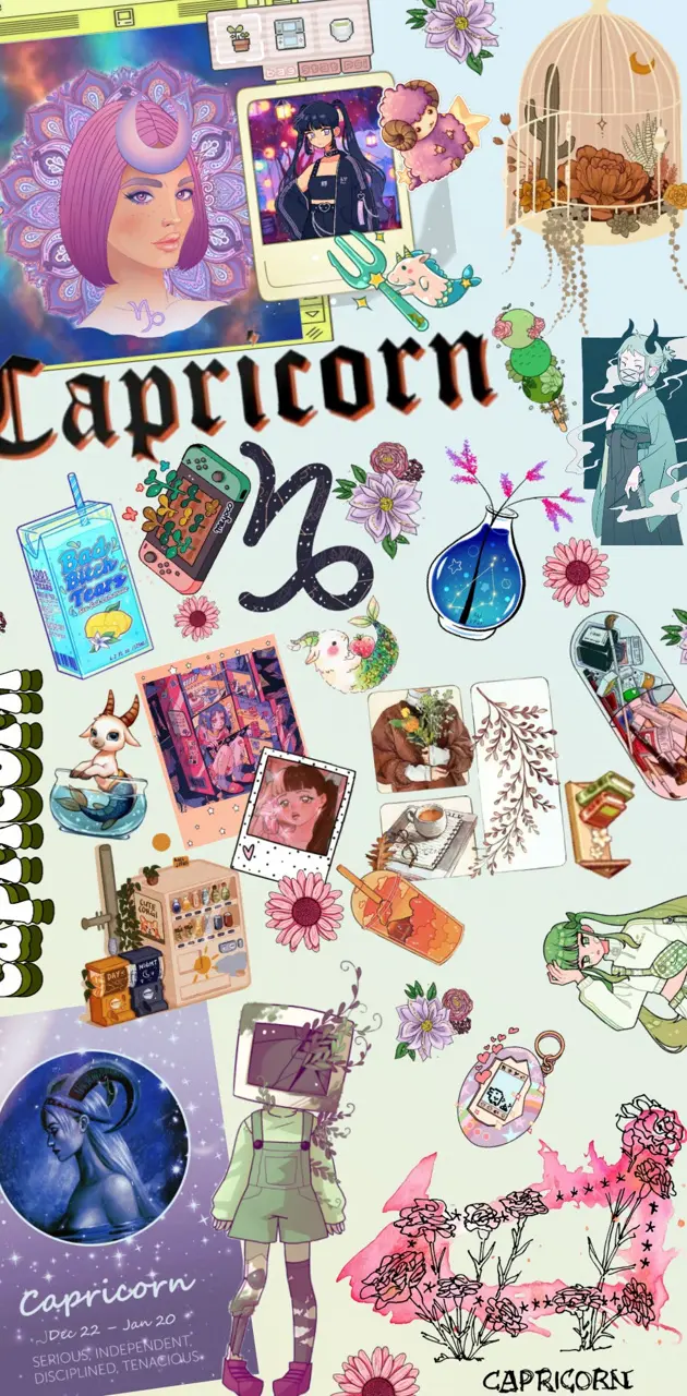 Capricorn aesthetic wallpaper for phone or desktop. - Capricorn
