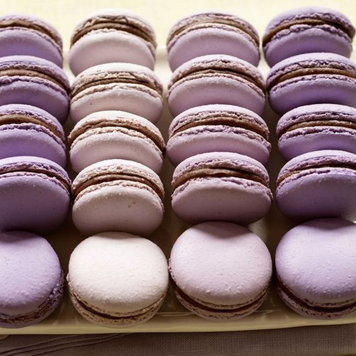 Macarons with purple and white colors - Macarons