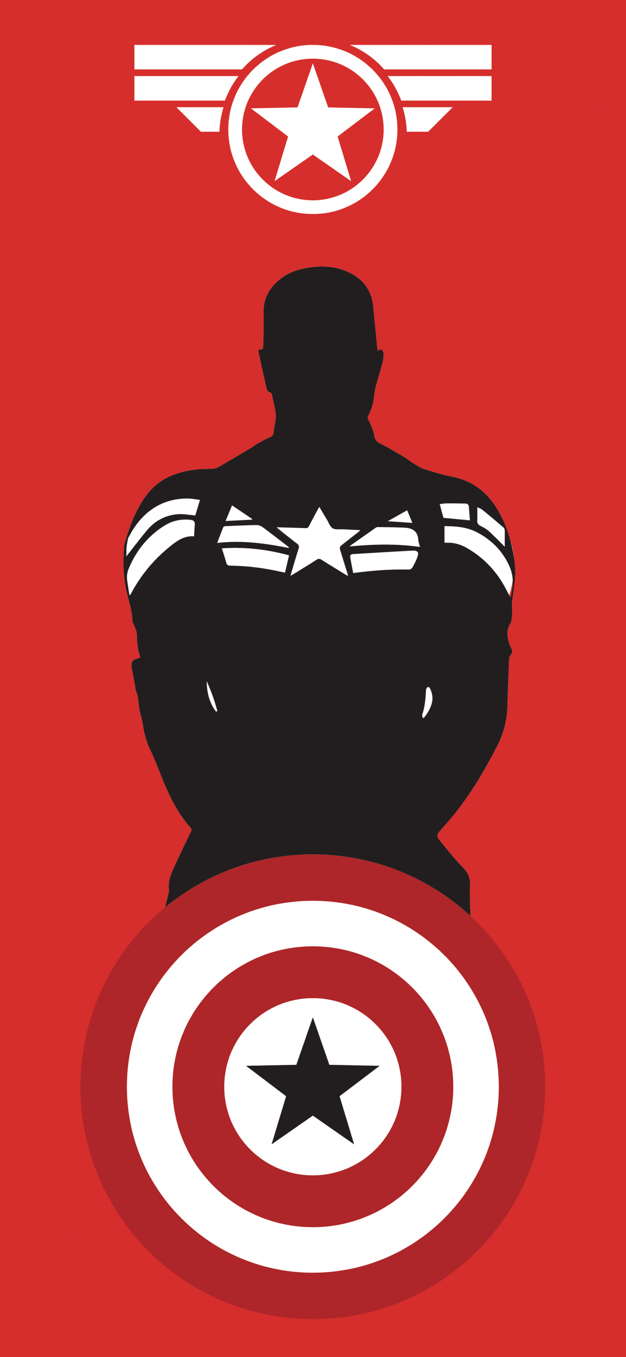 Captain America Wallpaper 4K, Minimal art, Marvel Superheroes