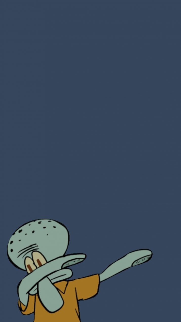 IPhone wallpaper of Squidward from Spongebob doing the dab - Squidward