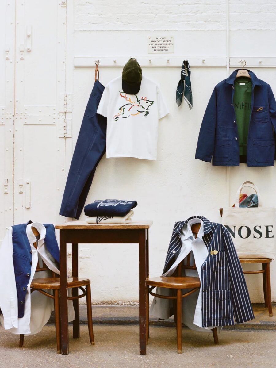 A table with a selection of clothes on it - Chefcore
