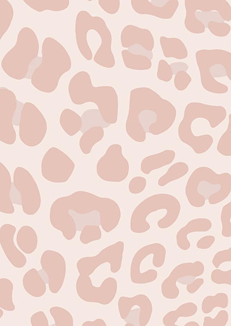 A pink and white leopard print pattern - Leopard