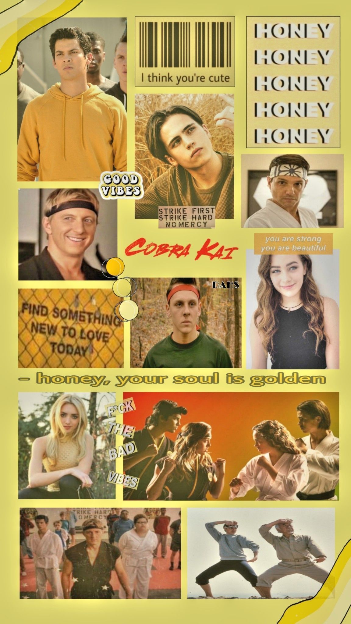 A collage of the characters from Cobra Kai. - Cobra Kai