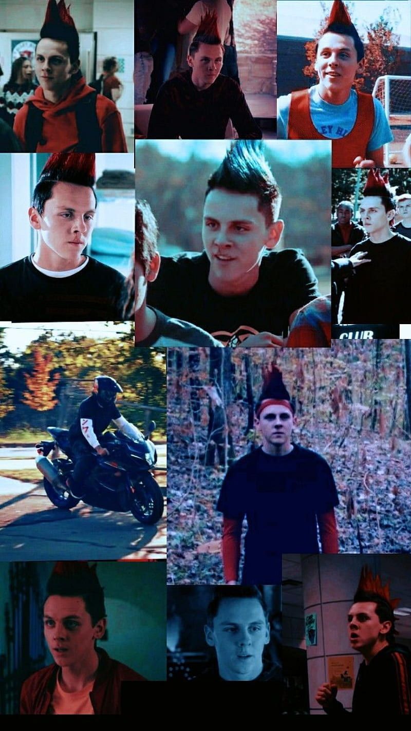A collage of a man with a mohawk - Cobra Kai