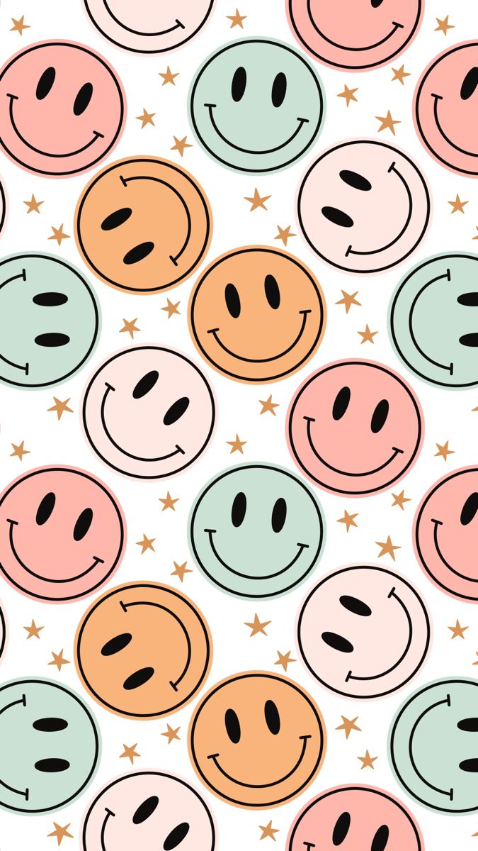 Wallpaper phone background cute smiley faces happy pastel stars aesthetic background wallpaper phone background cute smiley faces happy pastel stars aesthetic background - Smiley
