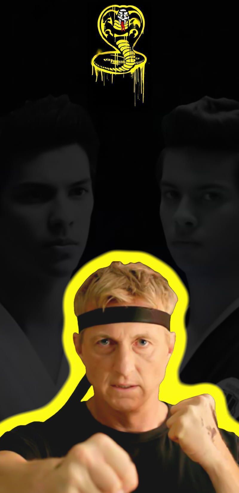 Cobra Kai, black, cobra kai, iphone, johnny, karate kid, miguel, netflix, HD phone wallpaper