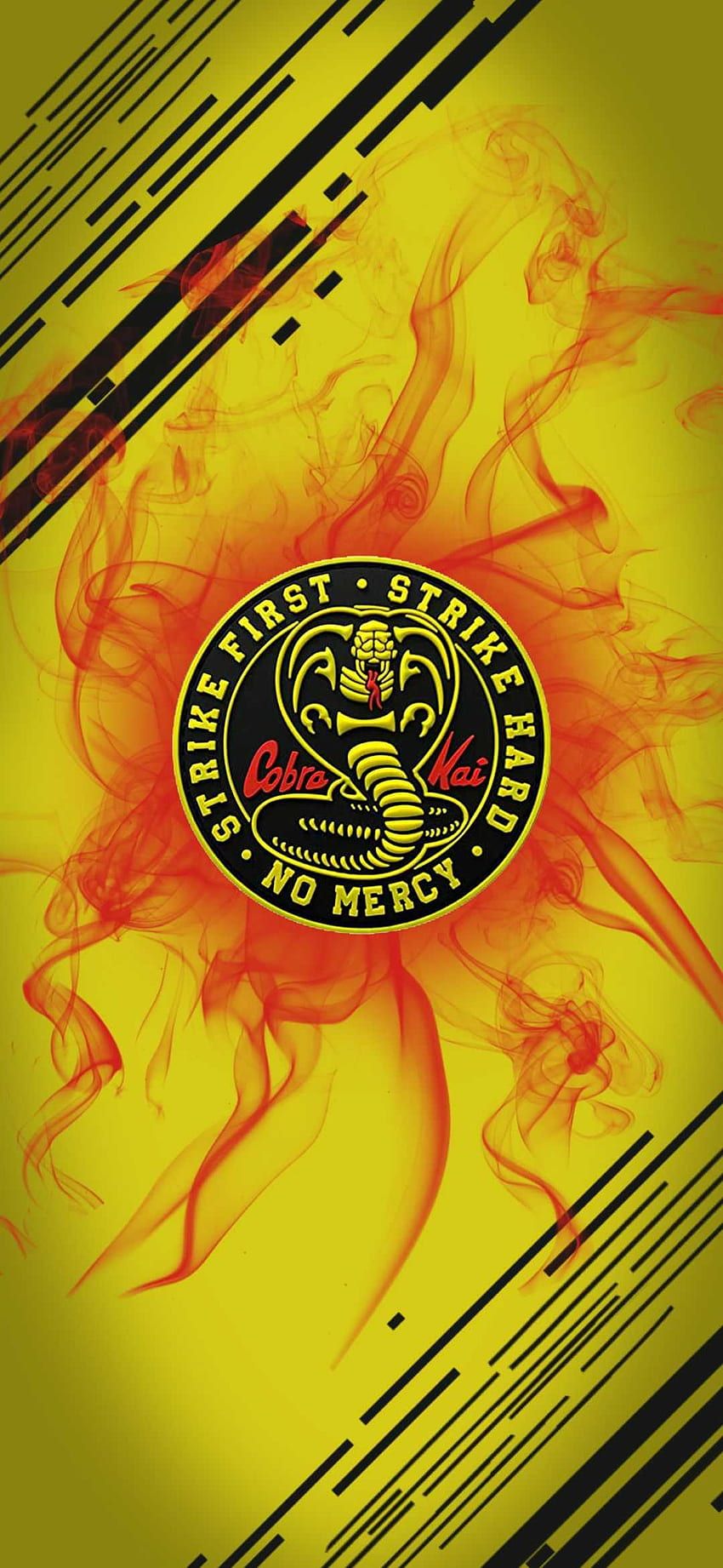 Cobra Kai, yellow, logo HD phone wallpaper