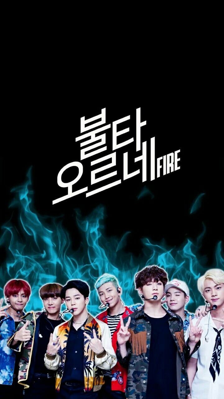 I made a fire wallpaper for all the bts army's out there! - BTS