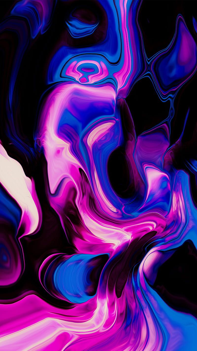 Fluid Dorian, abstract, abstraction, aesthetic, black, colorful, digital, HD phone wallpaper