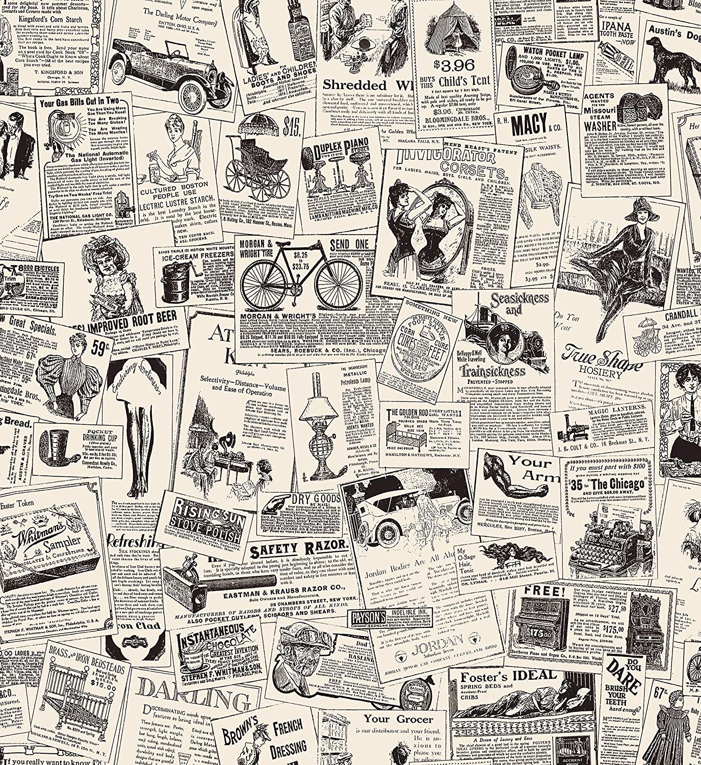 A collage of antique newspaper pages - Paper