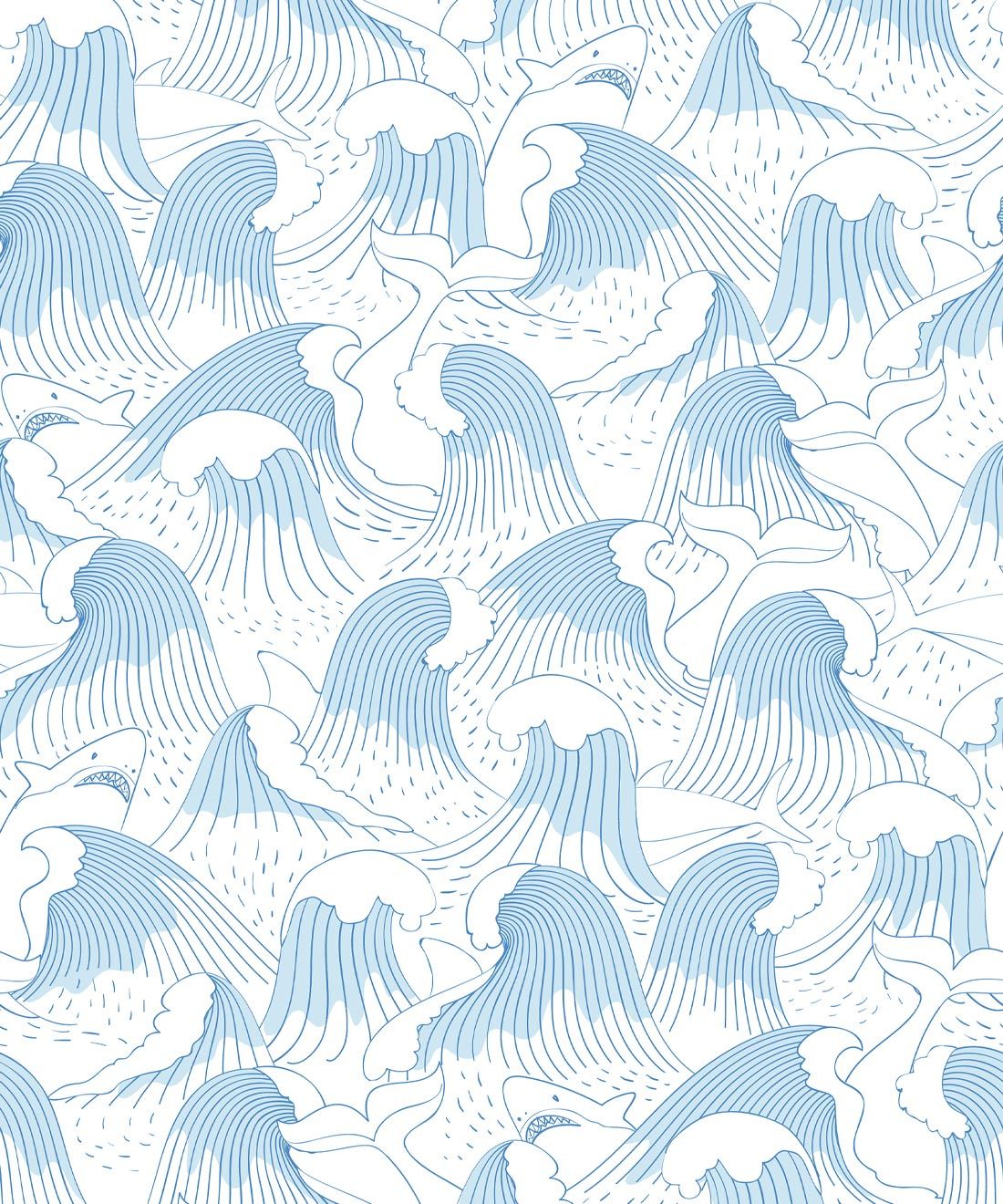Ripple Wallpaper • Waves & Sharks Wallpaper