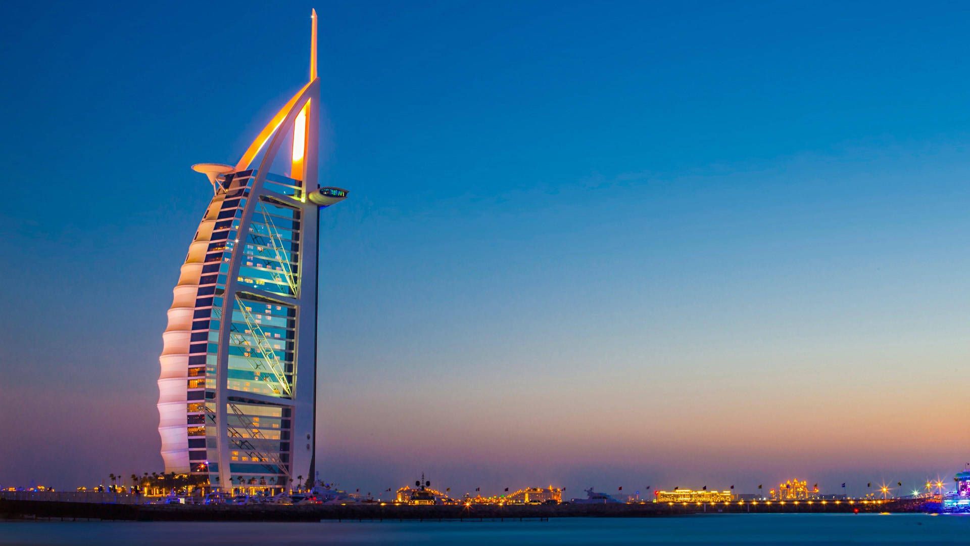 The Burj Al Arab is a sail-shaped skyscraper in Dubai, United Arab Emirates. It is the world's tallest hotel, standing at 321 meters. - Dubai