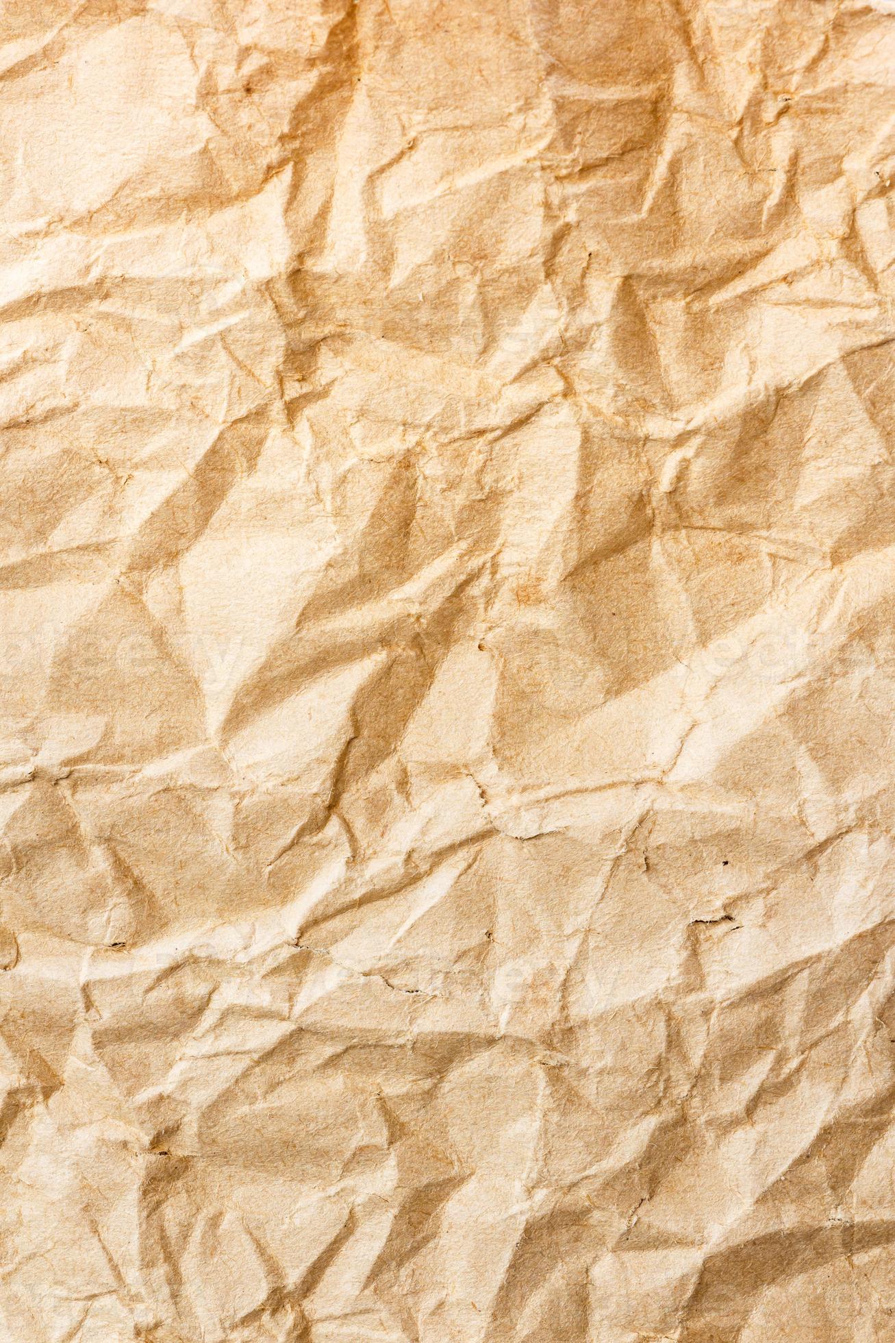 old brown crumpled paper texture background