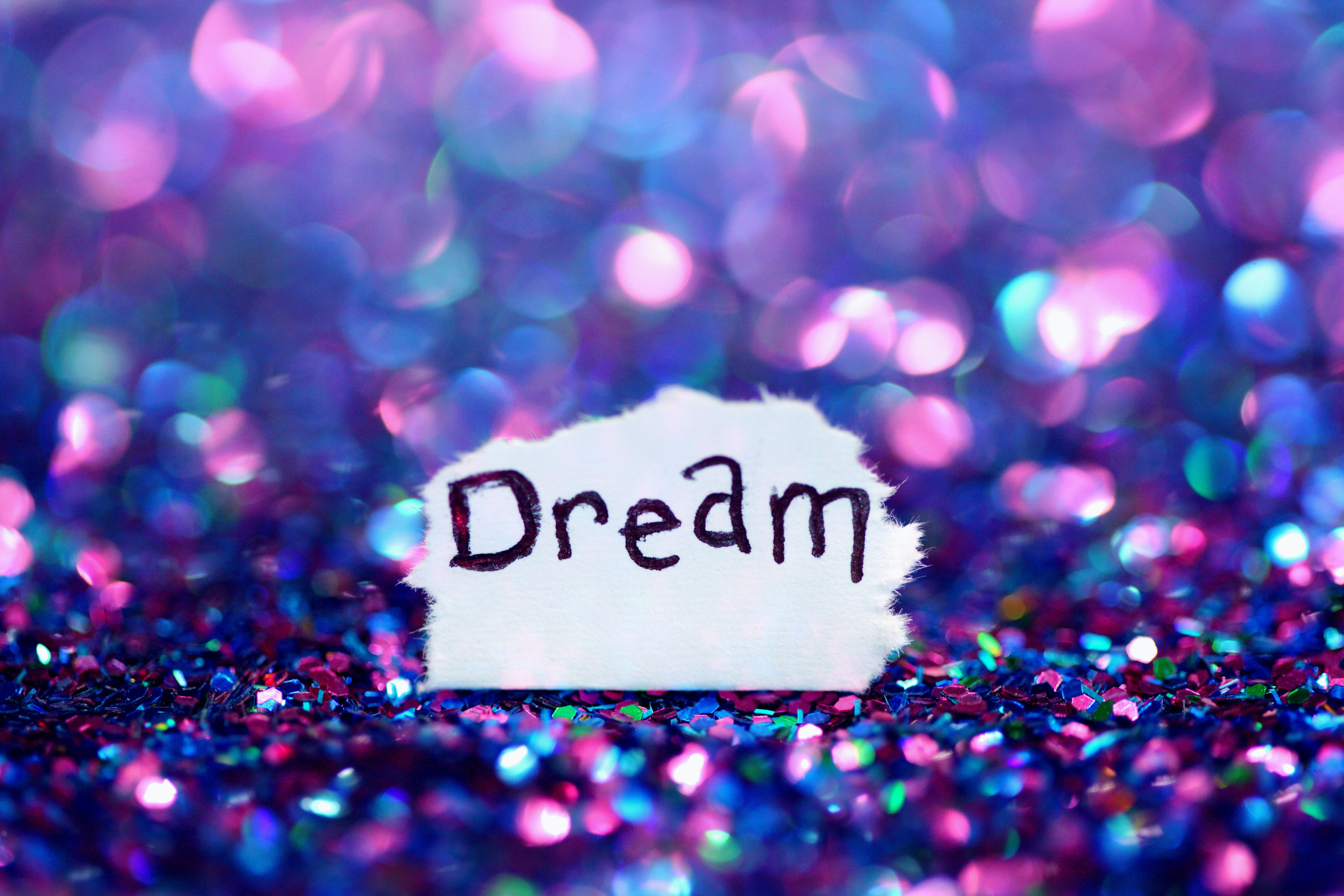 Dream Wallpaper 4K, Girly, Aesthetic, Paper, Glitter