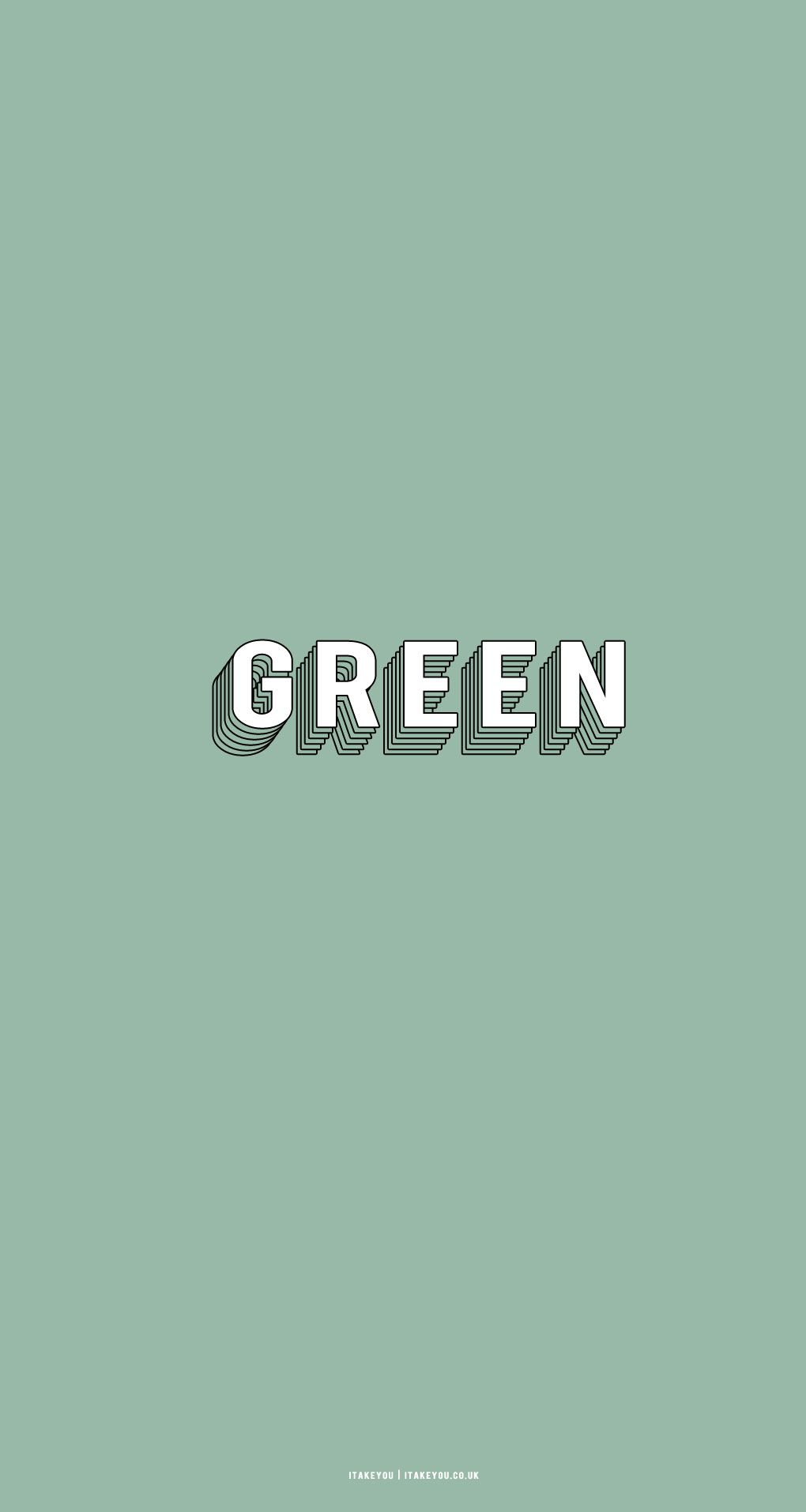 A green background with the word 'green' written on it - Sage green