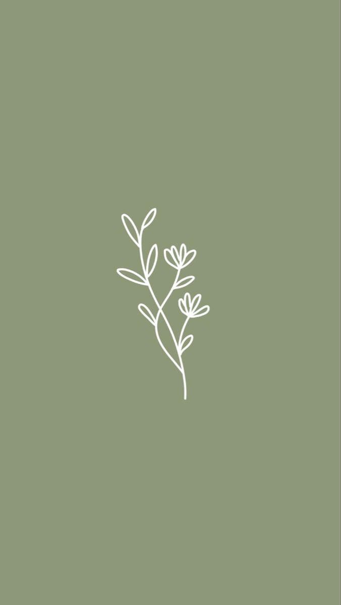 White And Sage Green Wallpaper