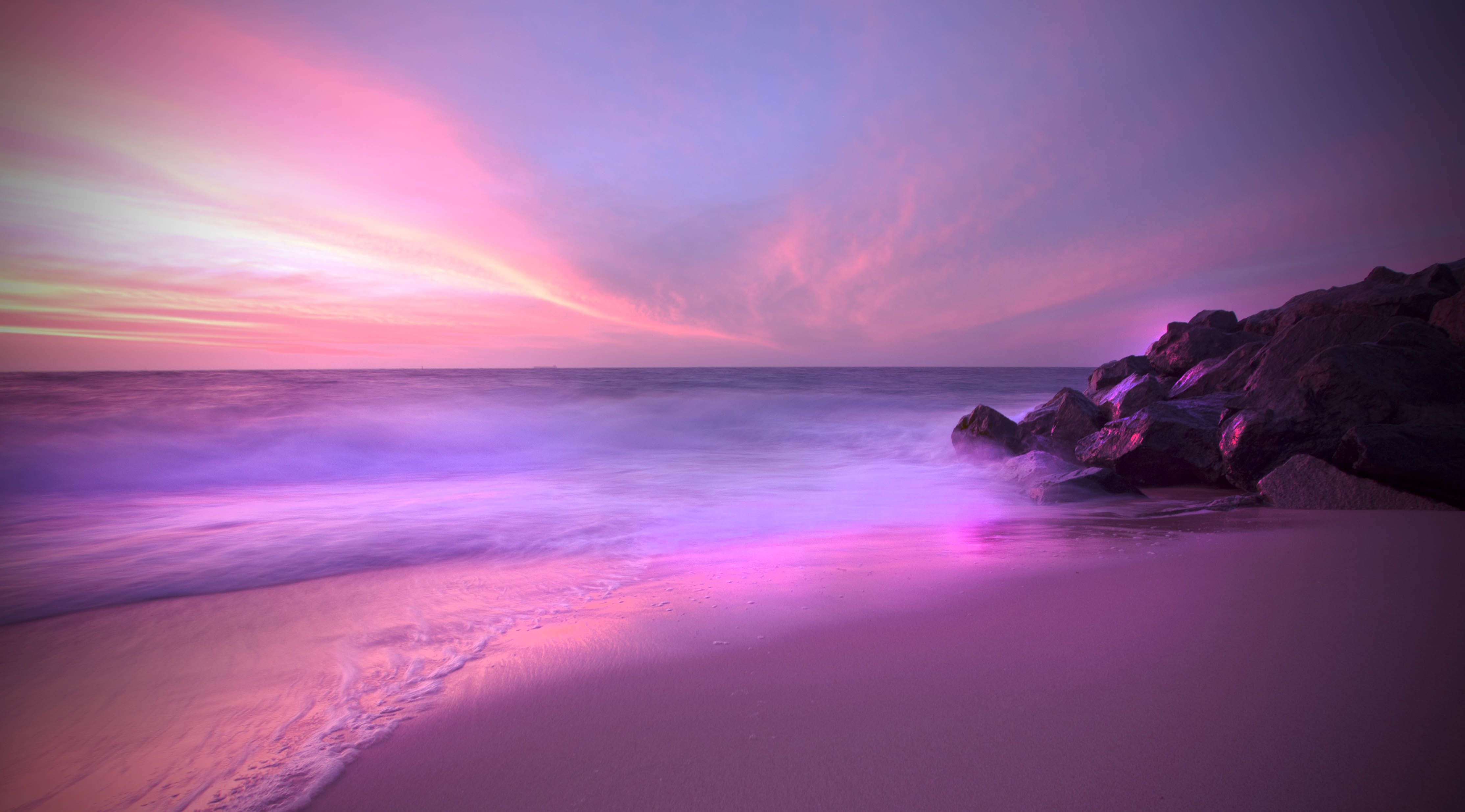 Wallpaper IMac, Apple MacBook Pro, Nature, Horizon, Purple, Background Free Image