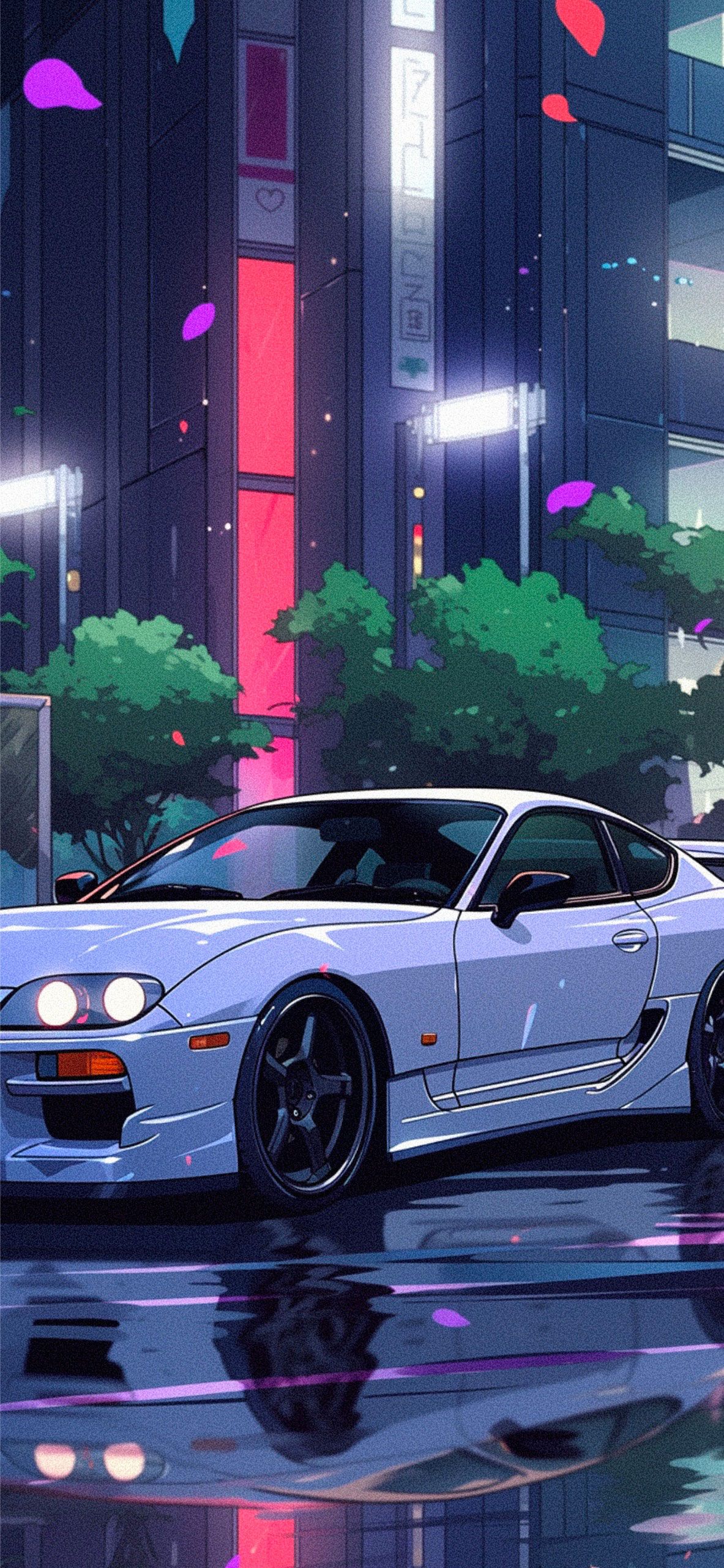 Aesthetic anime car wallpaper for iPhone with high-resolution 1080x1920 pixel. You can use this wallpaper for your iPhone 5, 6, 7, 8, X, XS, XR backgrounds, Mobile Screensaver, or iPad Lock Screen - Cars