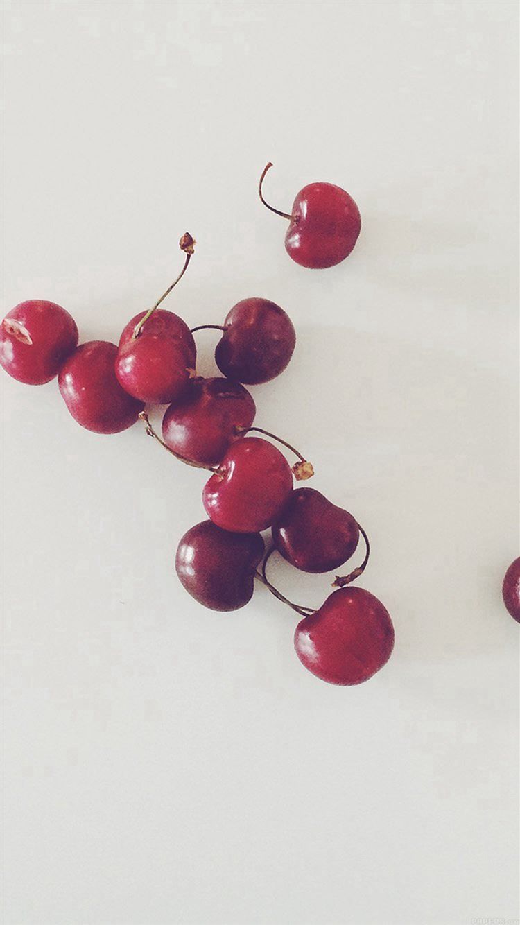 IPhone wallpaper of a group of cherries on a white background - Cherry