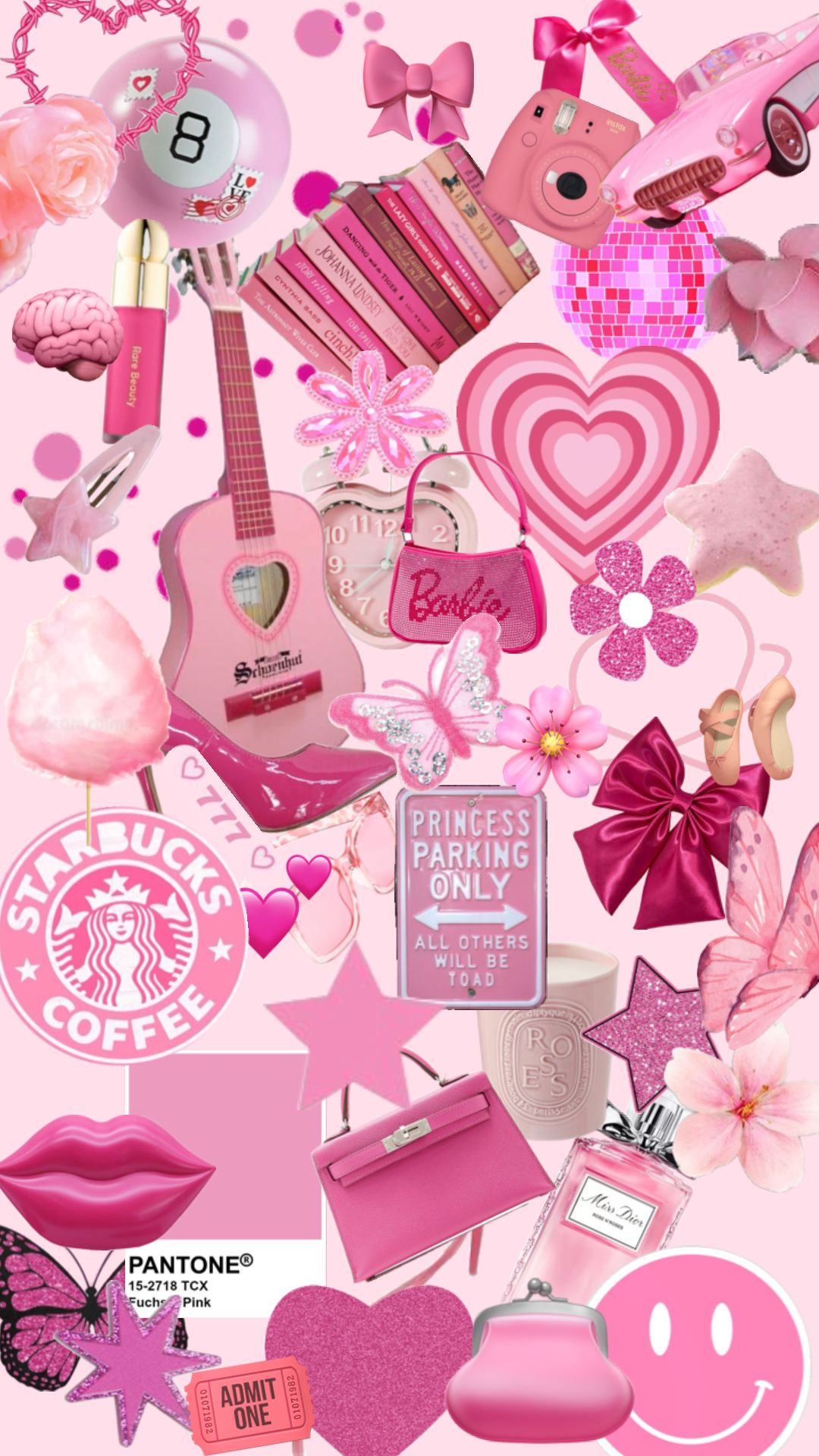 IPhone wallpaper pink aesthetic with images - Pink collage