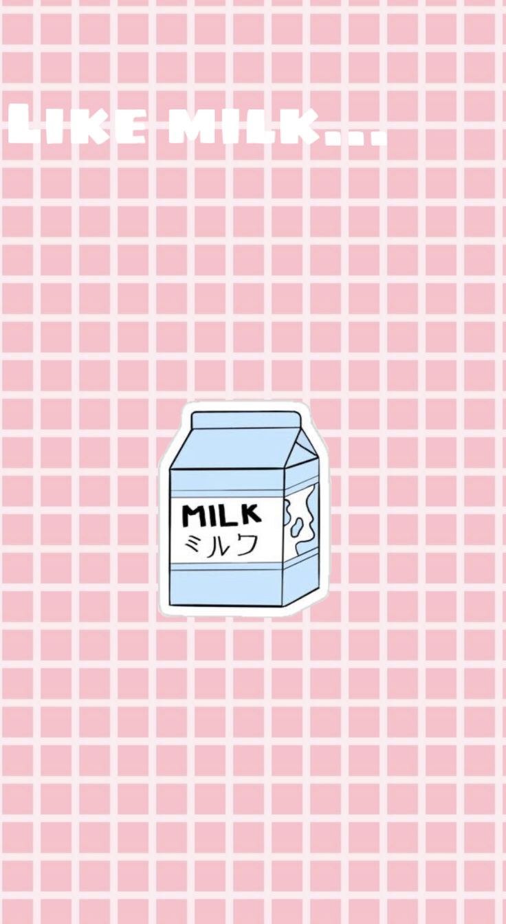 Aesthetic phone background with a milk carton - Milk