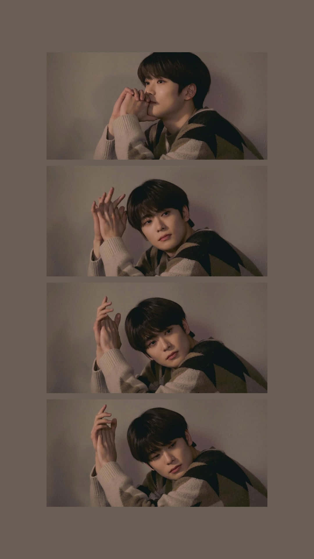 Download Brown Aesthetic Collage NCT Jaehyun Wallpaper