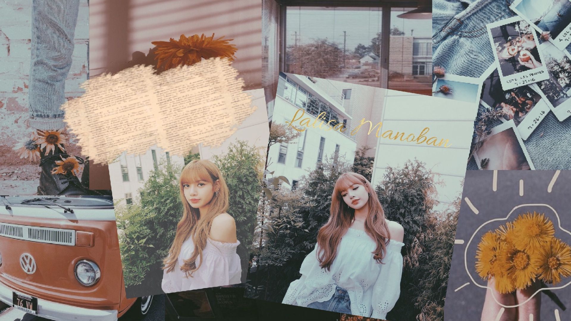 A collage of Blackpink's Lisa and her photos - BLACKPINK