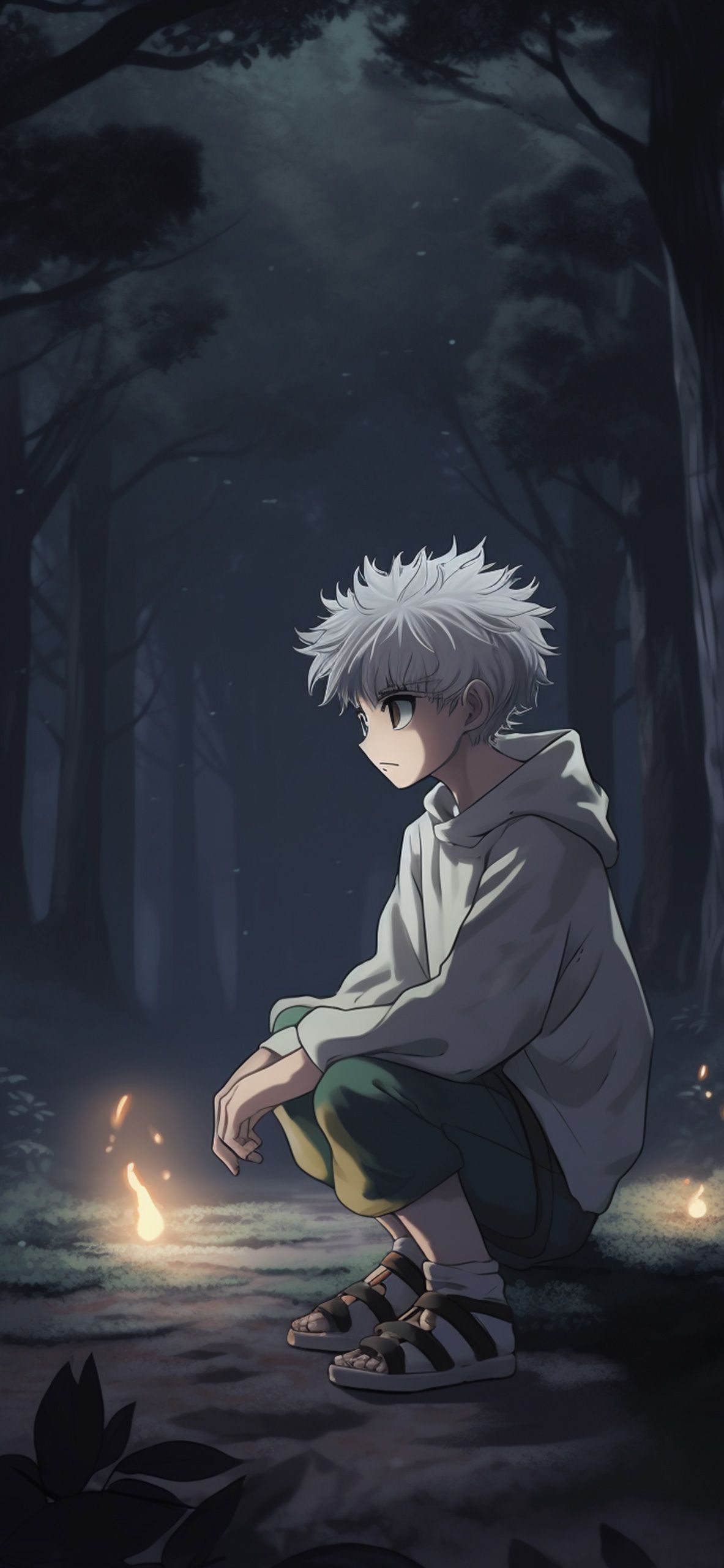 Hunter X Hunter Killua in Forest Dark Wallpaper