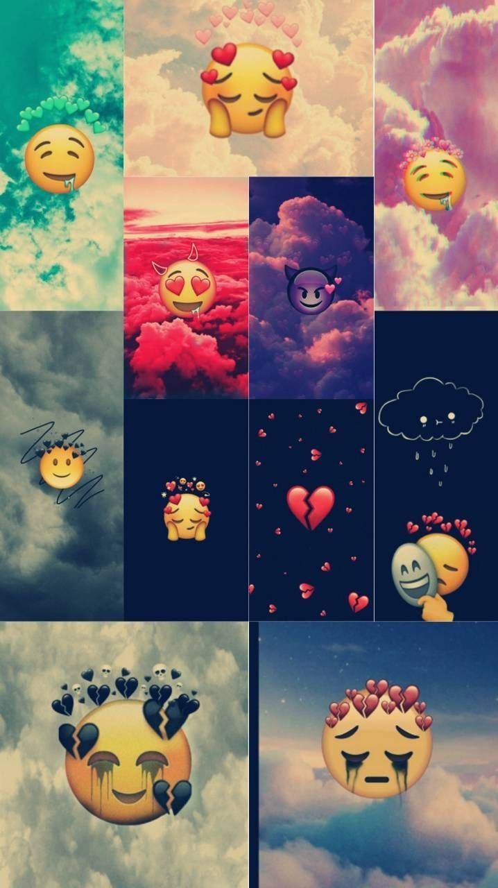 Aesthetic emoji lovers Wallpaper Download